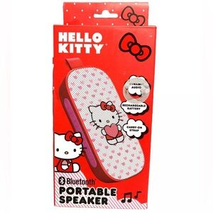 Hello Kitty Bluetooth Portable Speaker ~ SANRIO ~ Pink/Red/White ~ NEW